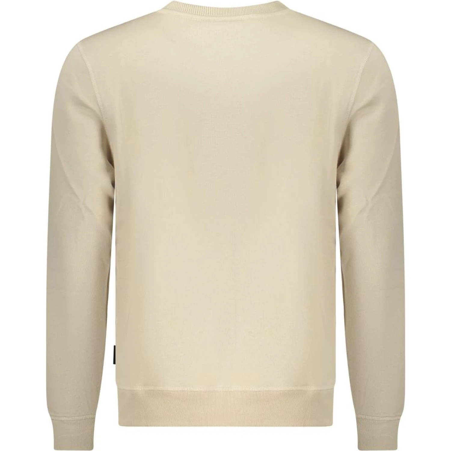 Beige Polyester Men Sweatshirt