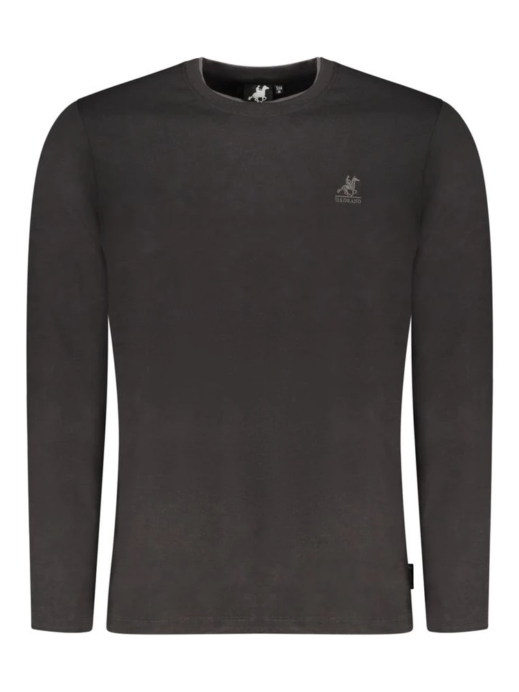 Black Cotton Men T-Shirt