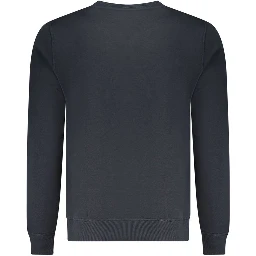 Blue Polyester Men Sweatshirt