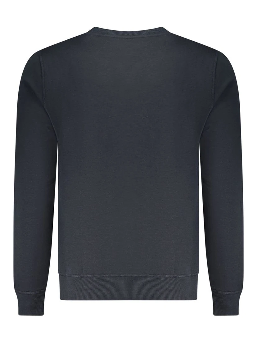 Blue Polyester Men Sweatshirt