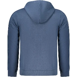 Blue Cotton Men's Hoodie