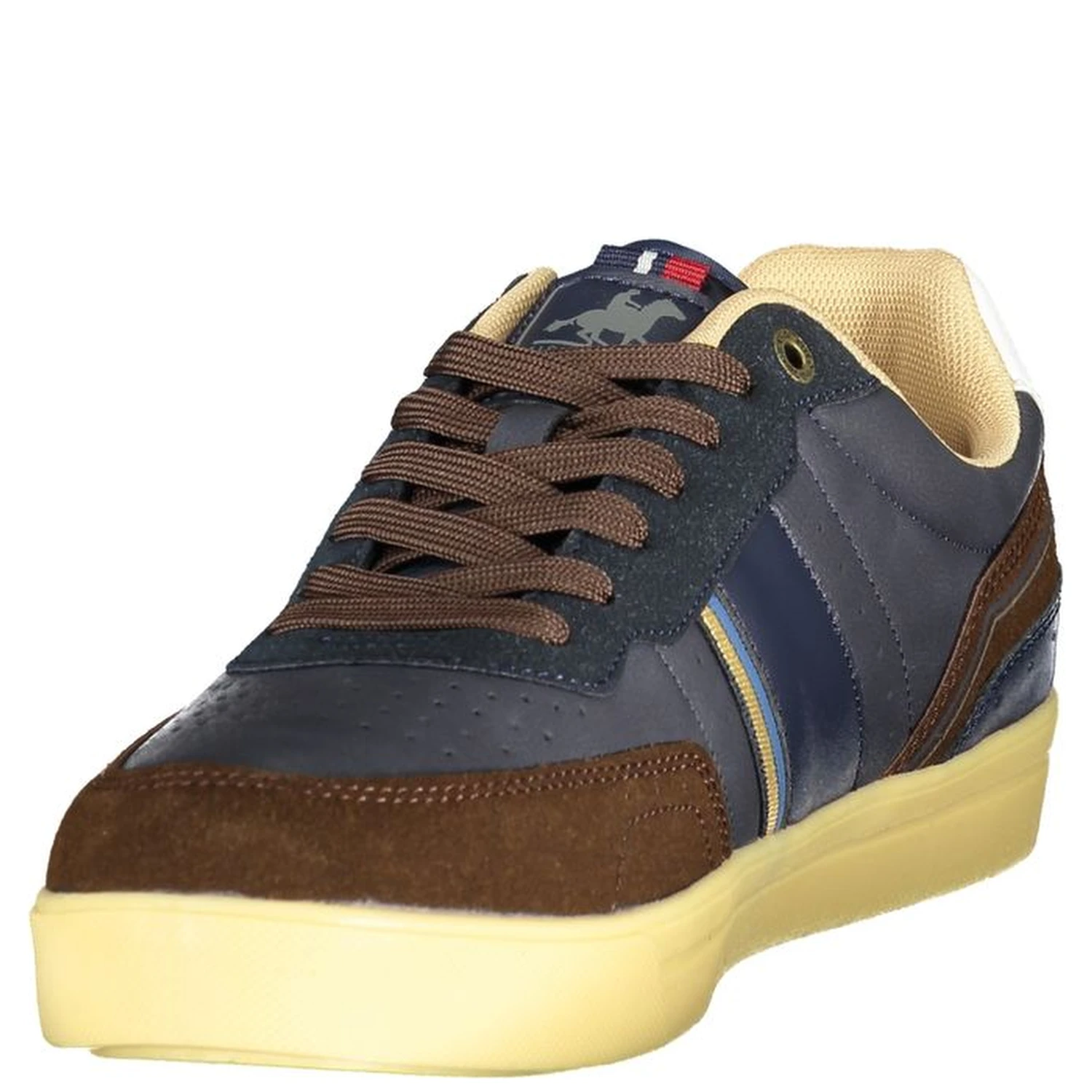 Blue Polyurethane Men Sneaker