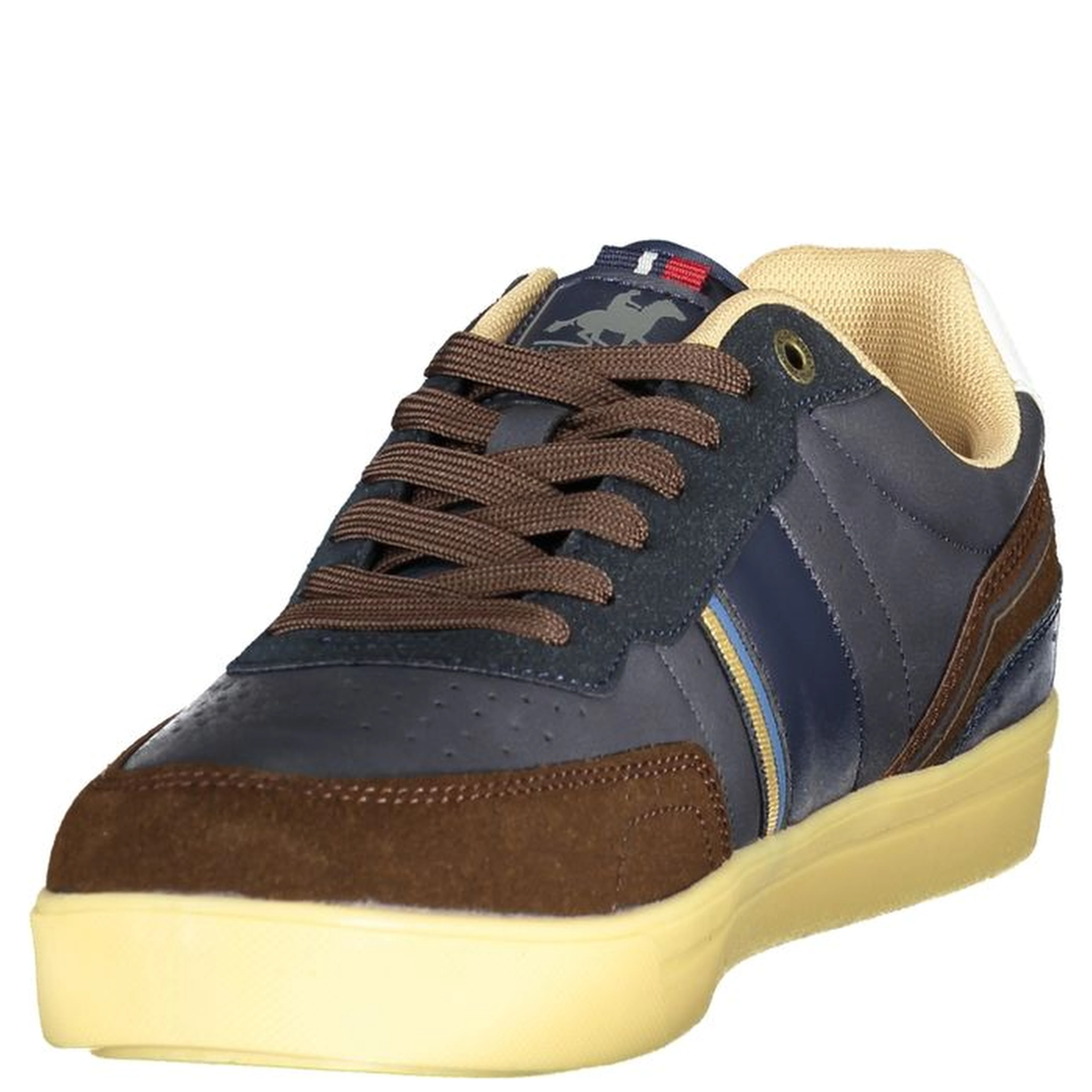Blue Polyurethane Men Sneaker