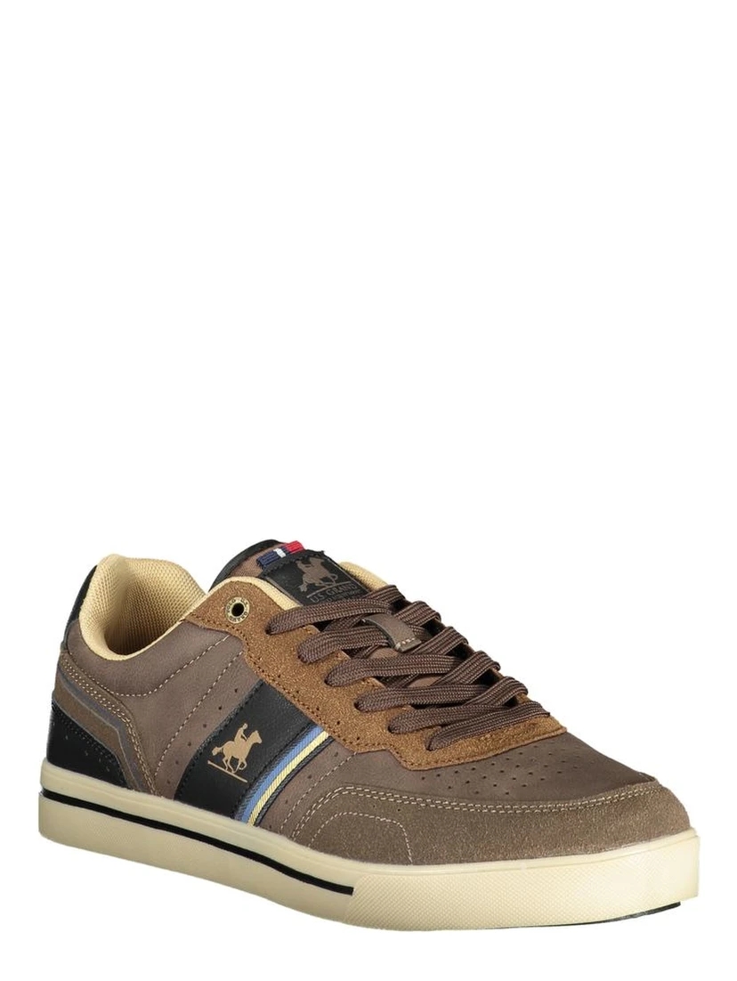 Marrone Polyurethane Men Sneaker
