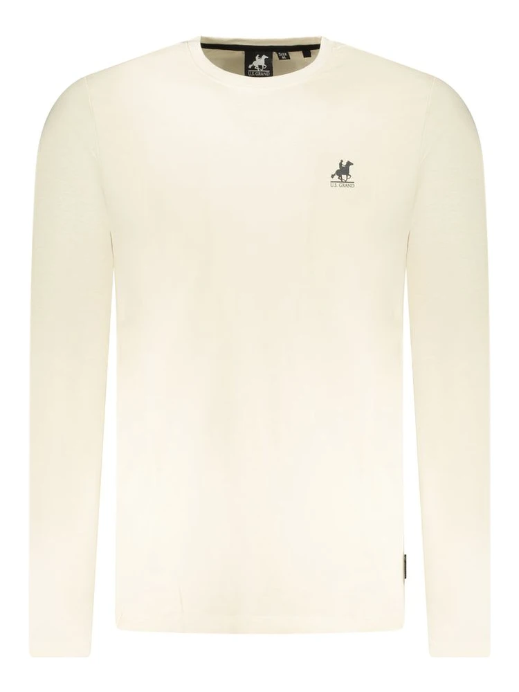 Beige Cotton Men T-Shirt