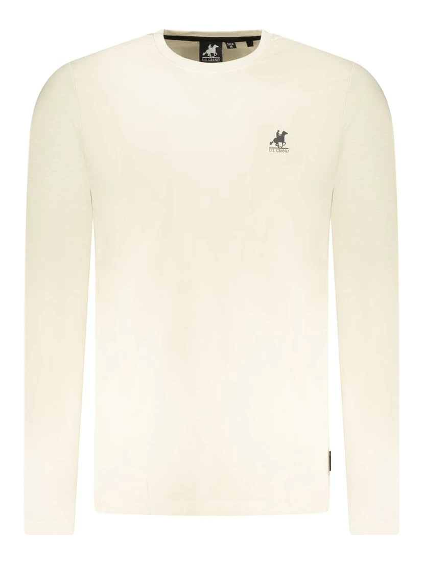 Beige Cotton Men T-Shirt