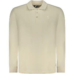 Beige Cotton Men Polo Shirt