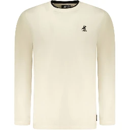 Beige Cotton Men T-Shirt