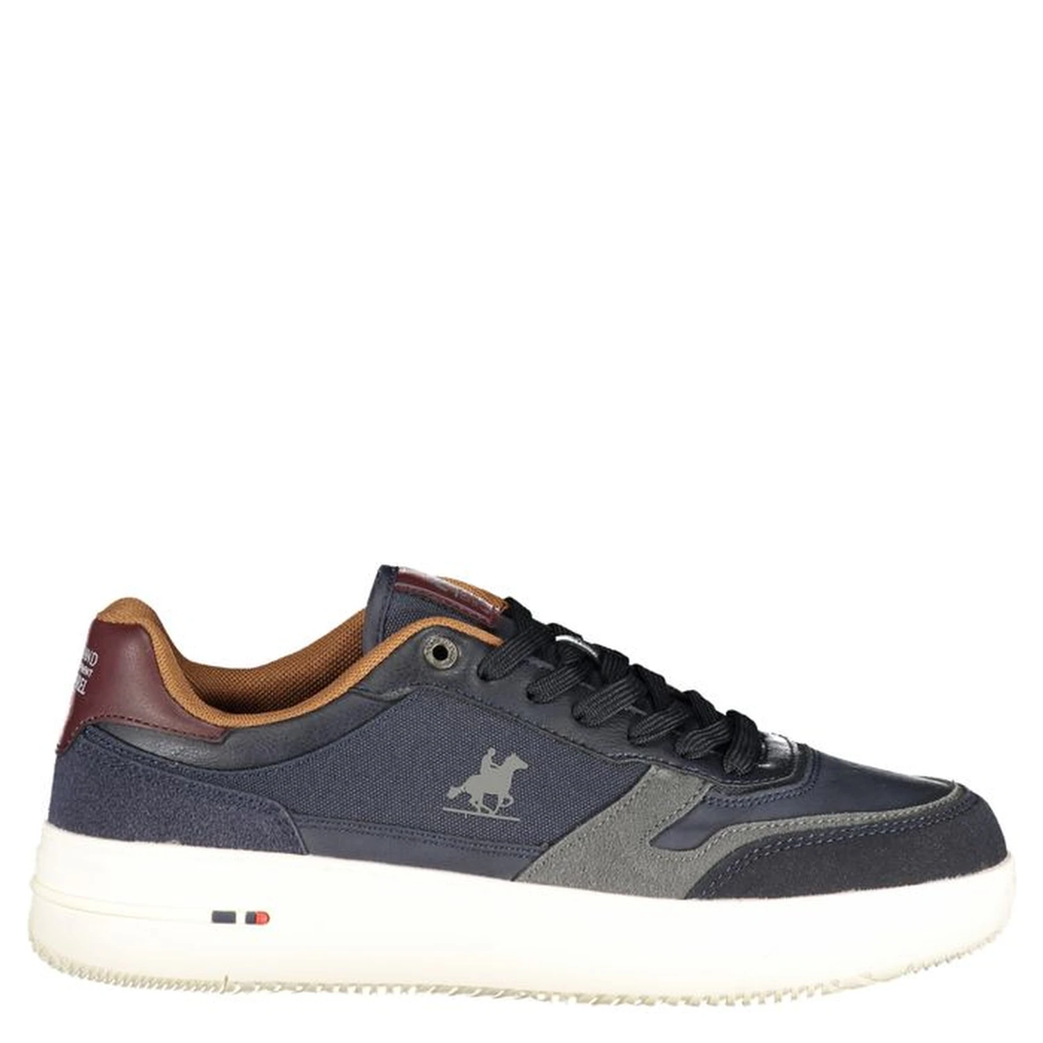 Blue Polyurethane Men Sneaker