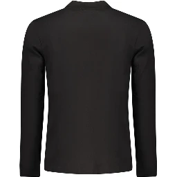 Black Cotton Men Polo Shirt