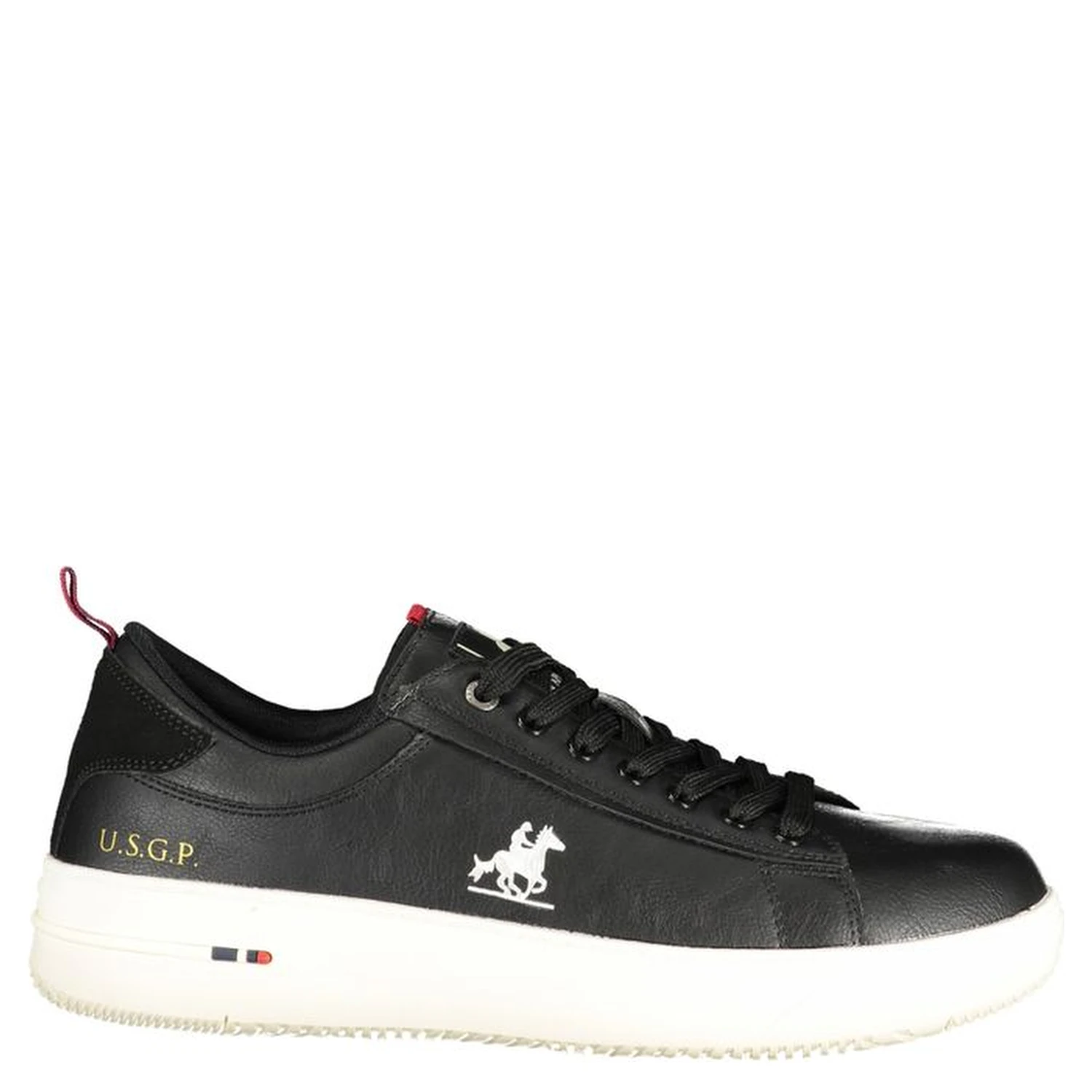 Black Polyurethane Men Sneaker