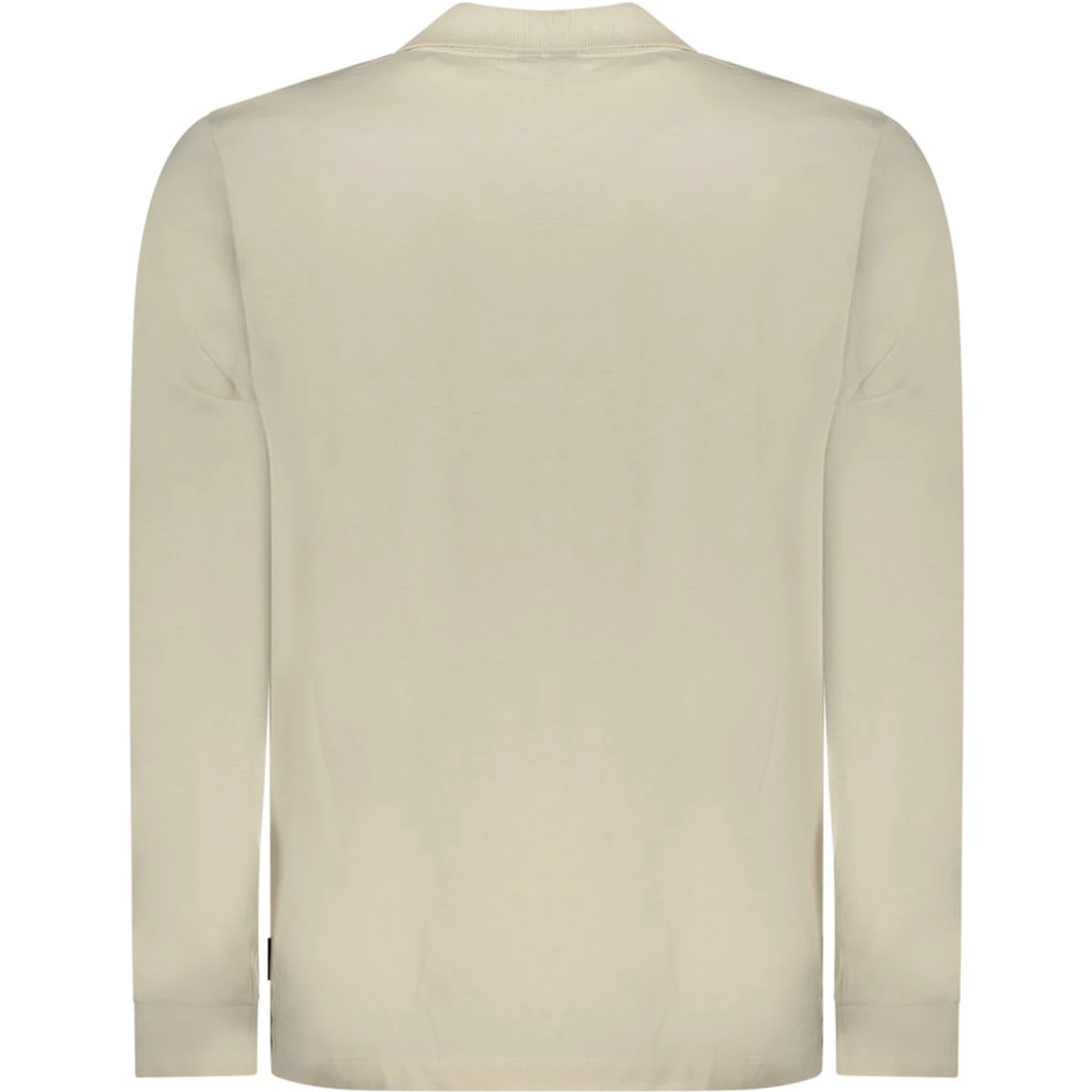 Beige Cotton Men Polo Shirt