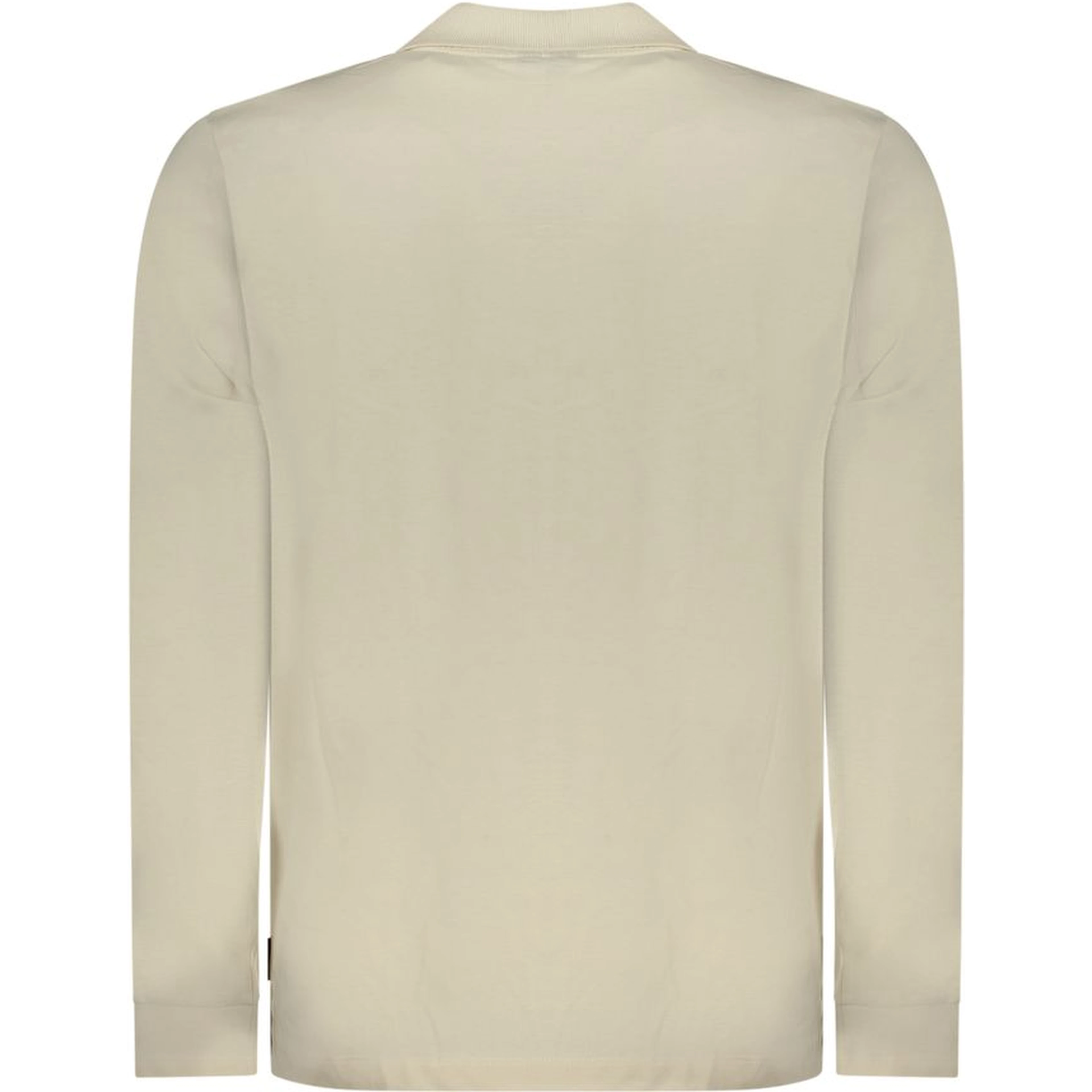 Beige Cotton Men Polo Shirt