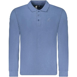 Blue Cotton Men's Polo Shirt