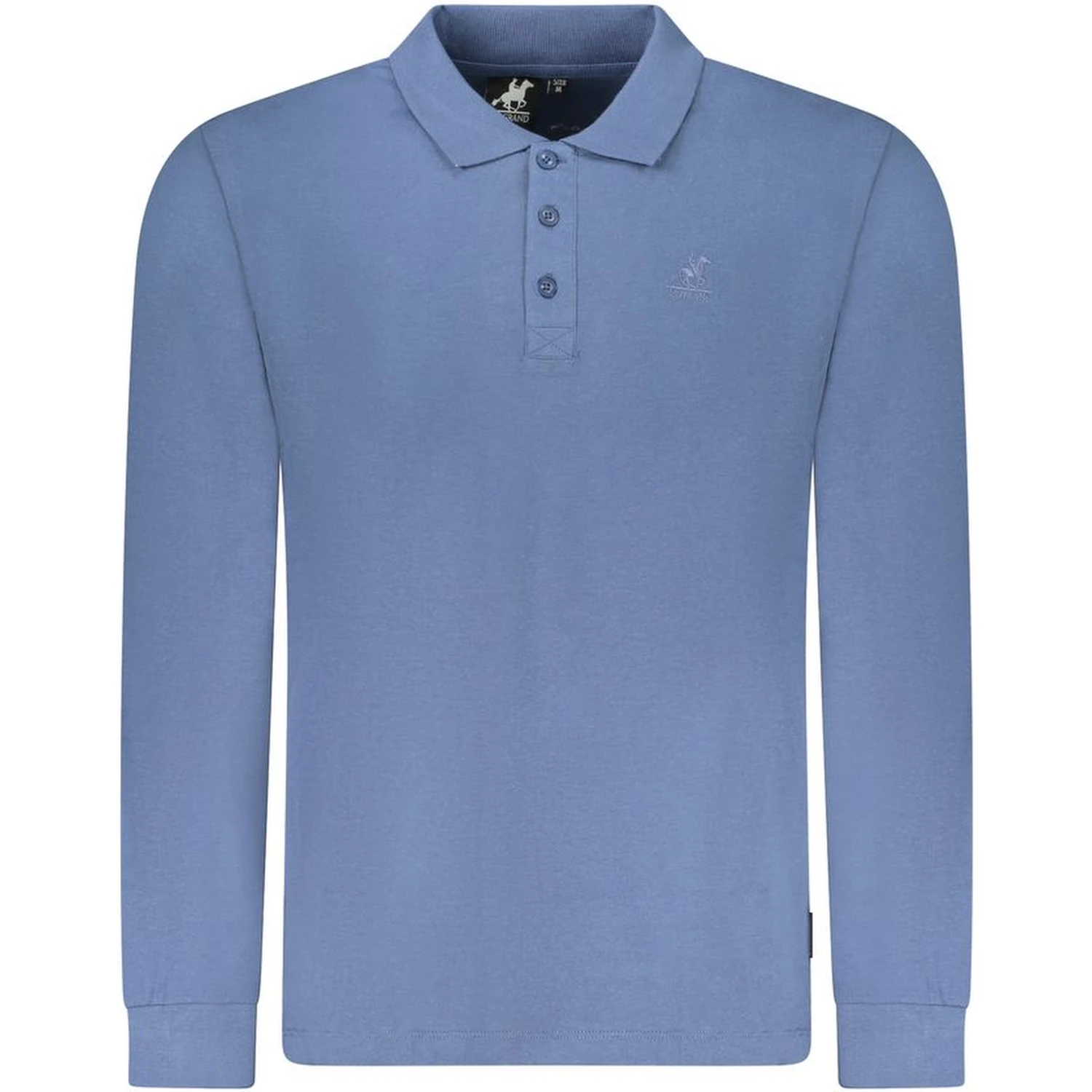 Blue Cotton Men's Polo Shirt