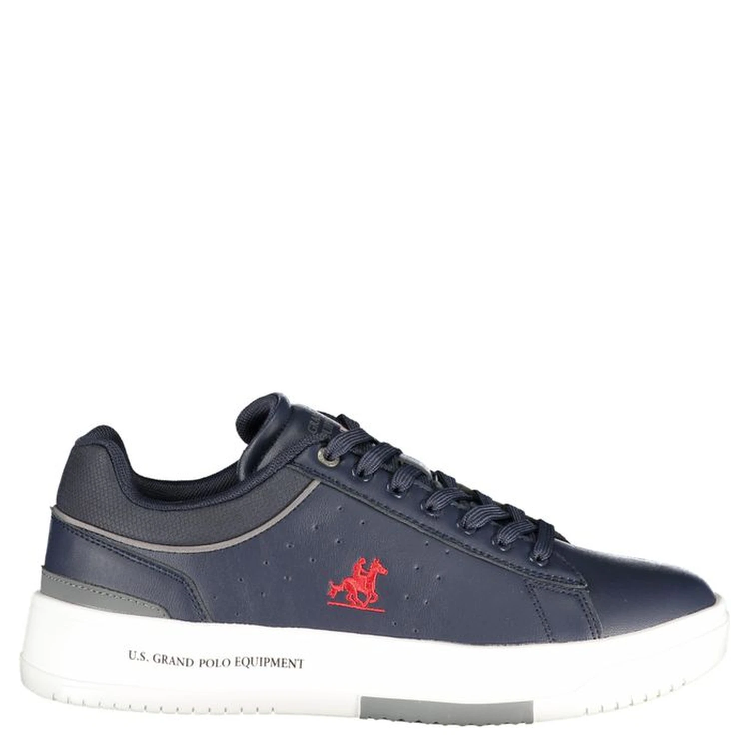Blue Polyurethane Men Sneaker