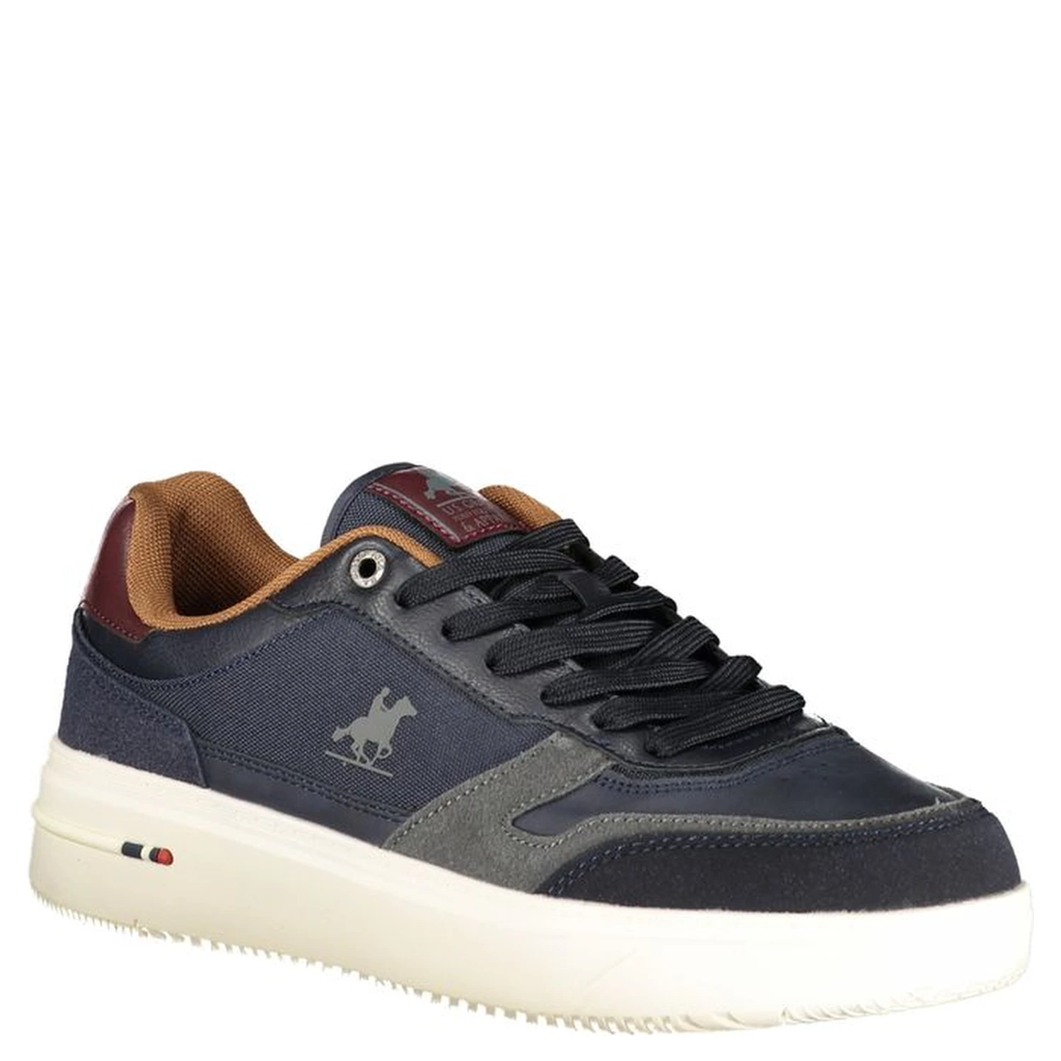 Blue Polyurethane Men Sneaker