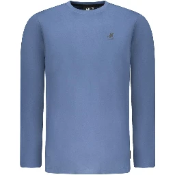 Blue Cotton Men's T-Shirt