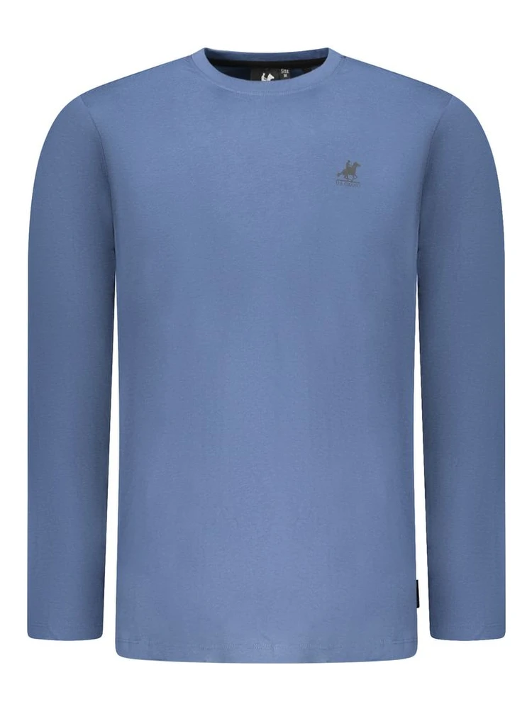 Blue Cotton Men's T-Shirt