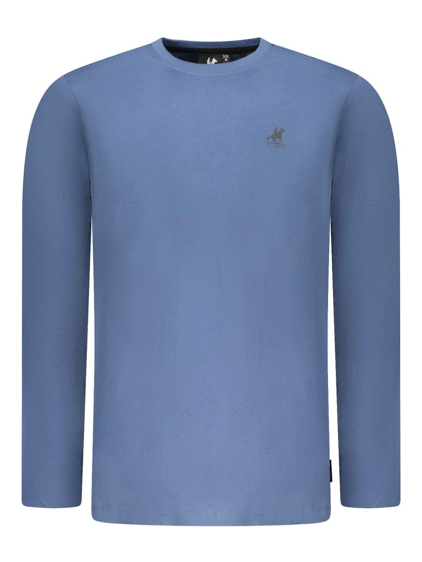 Blue Cotton Men's T-Shirt