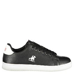 Black Polyurethane Men Sneaker