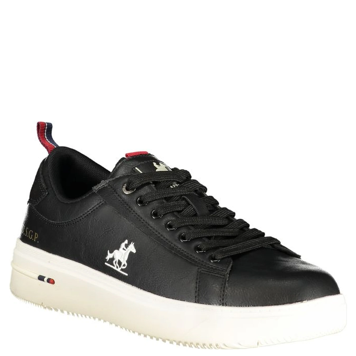 Black Polyurethane Men Sneaker