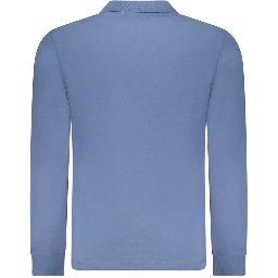 Blue Cotton Men's Polo Shirt