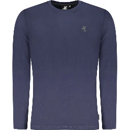 Blue Cotton Men T-Shirt