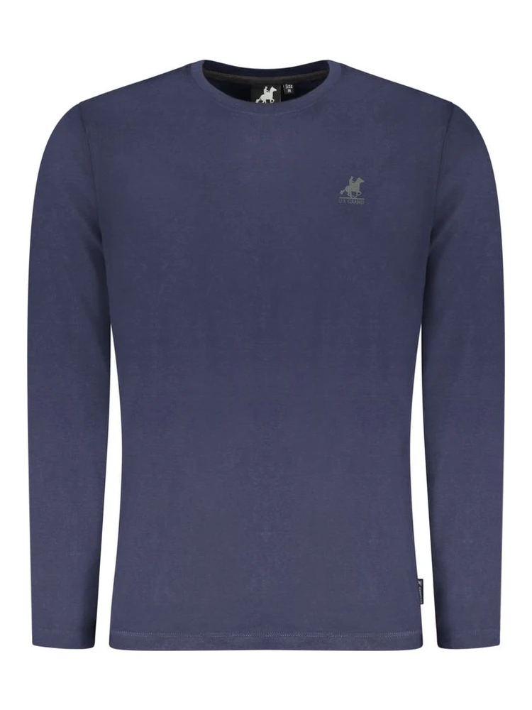 Blue Cotton Men T-Shirt