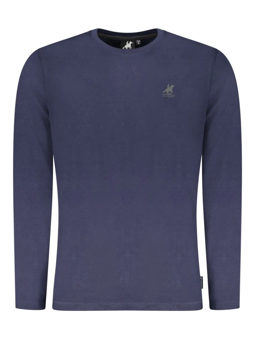 Blue Cotton Men T-Shirt