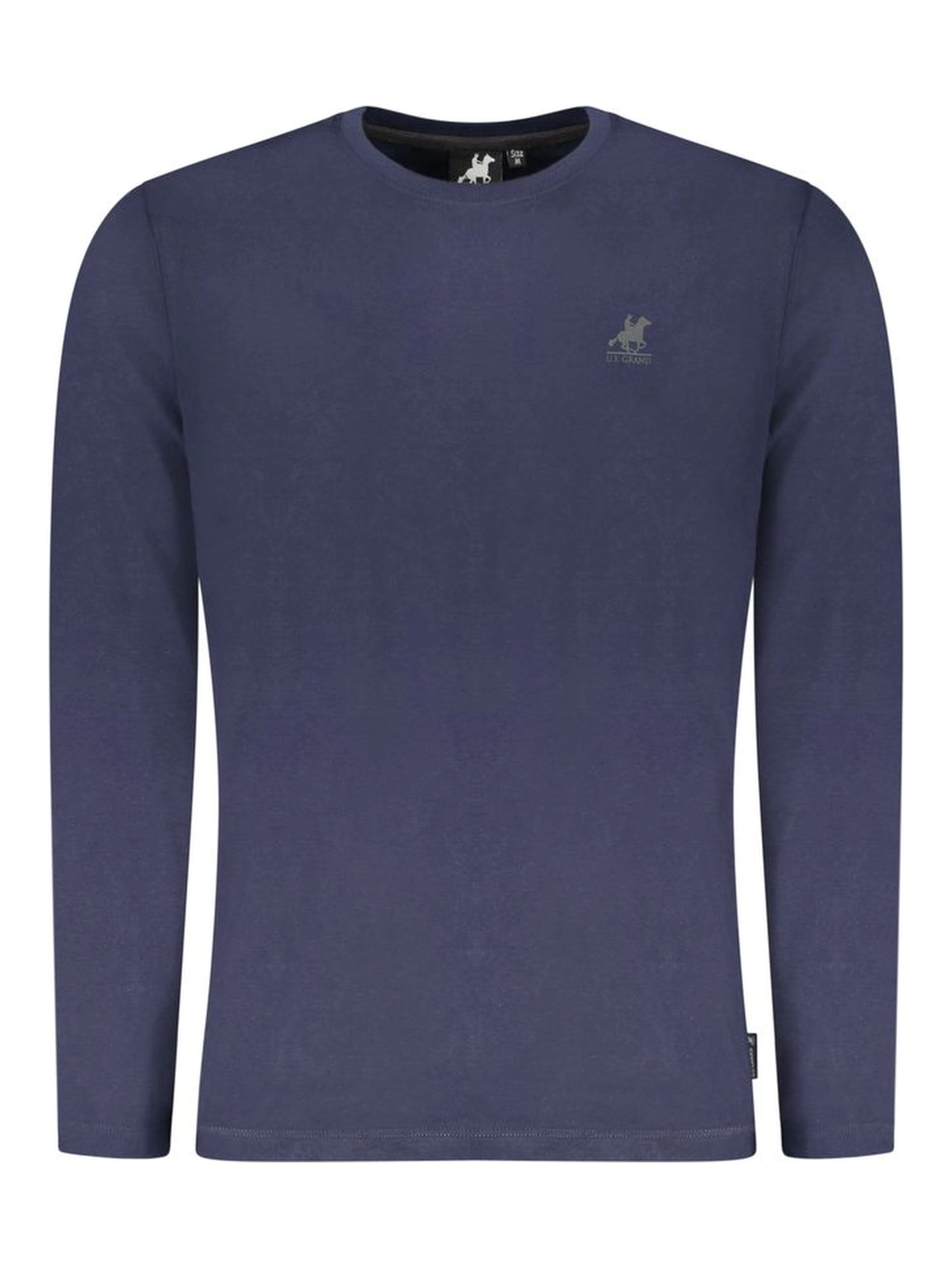 Blue Cotton Men T-Shirt