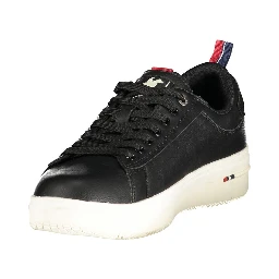 Black Polyurethane Men Sneaker