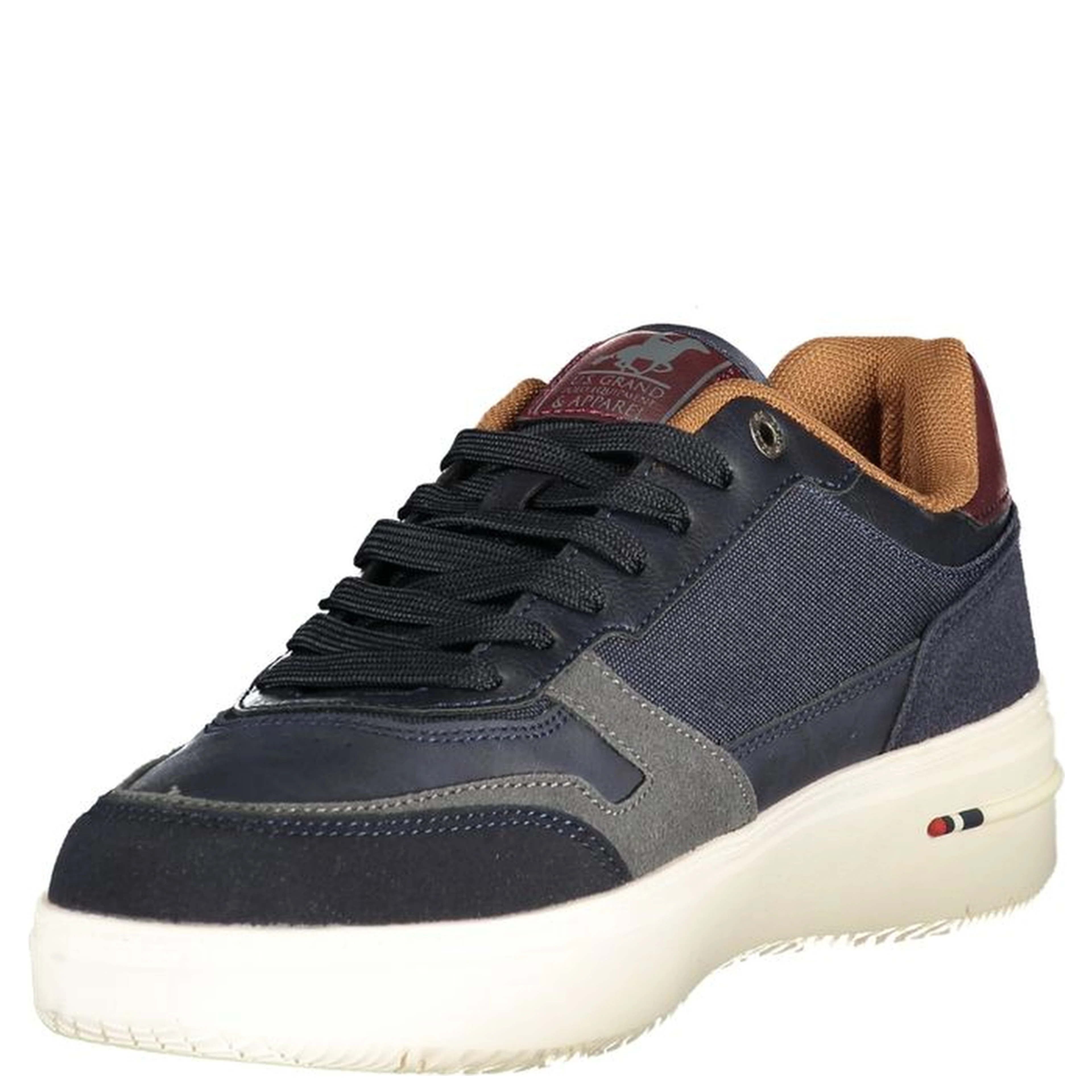Blue Polyurethane Men Sneaker