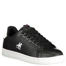 Black Polyurethane Men Sneaker