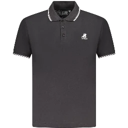 Black Cotton Men's Polo Shirt
