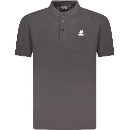 Black Cotton Men Polo Shirt