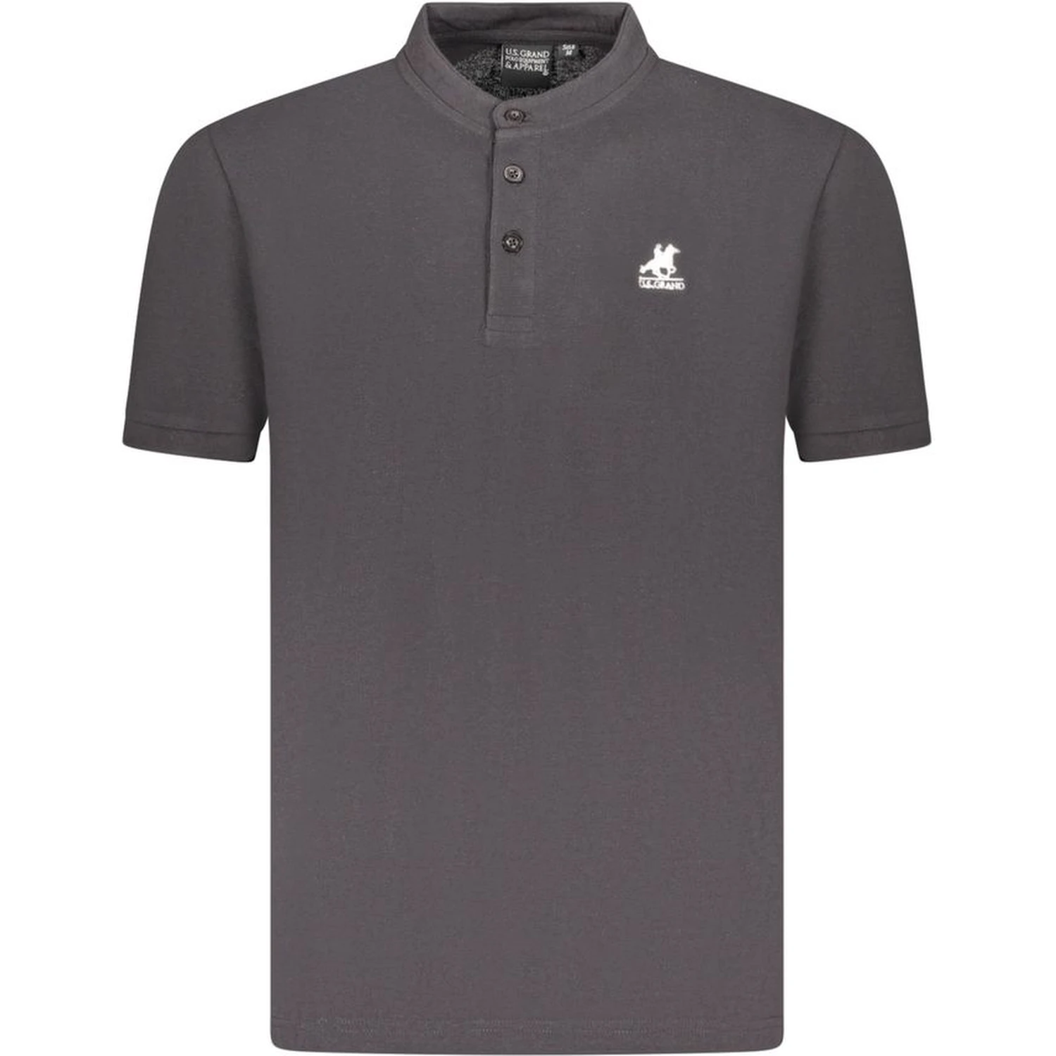 Black Cotton Men Polo Shirt