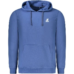 Blue Cotton Men's Hoodie