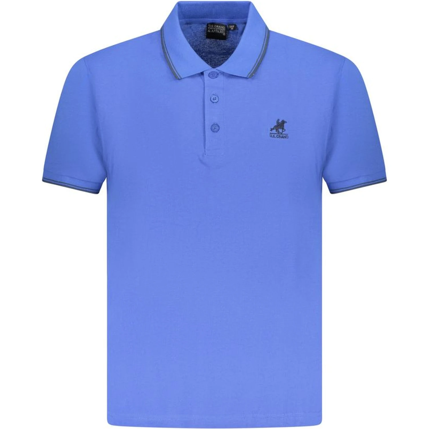 Blue Cotton Mens Polo Shirt