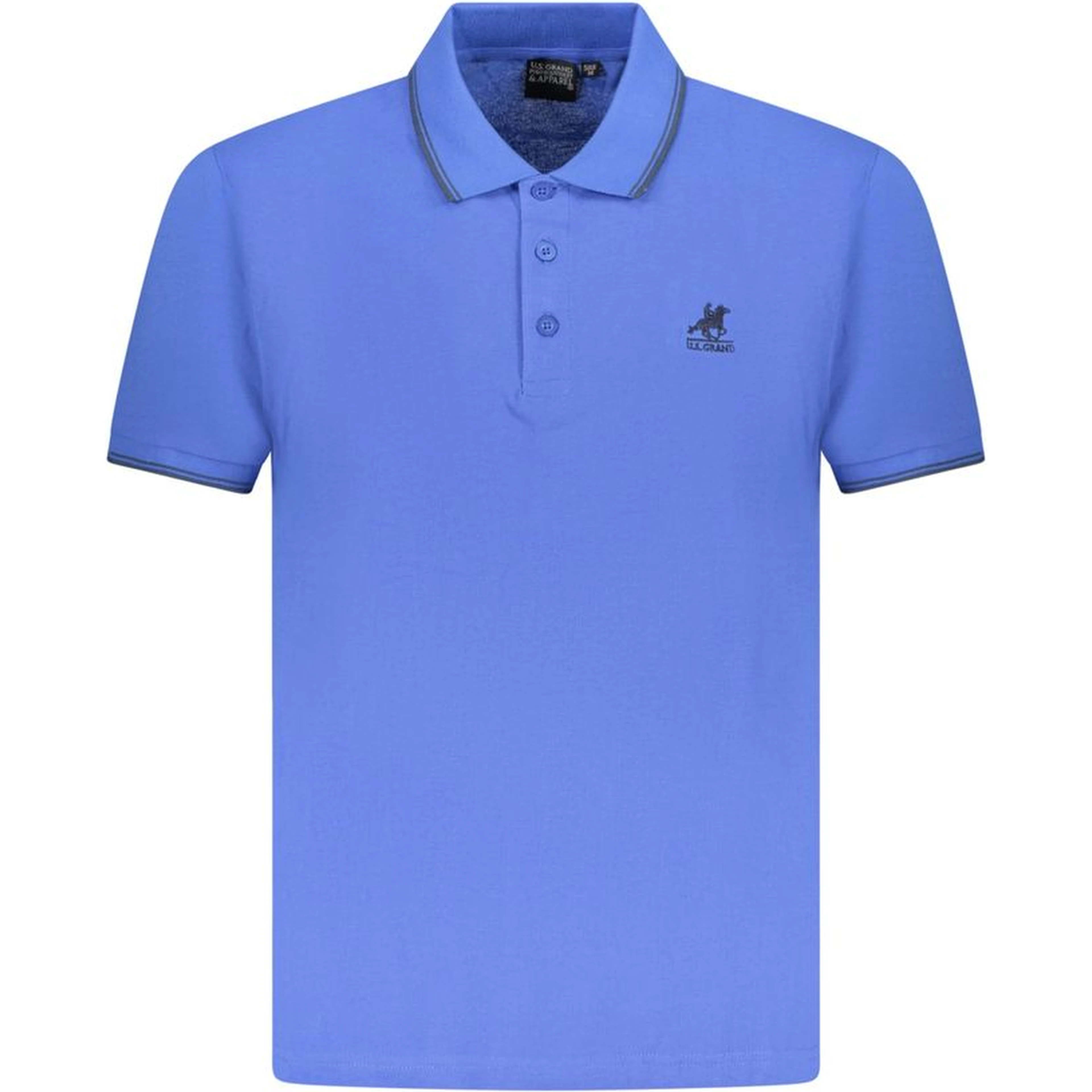Blue Cotton Mens Polo Shirt