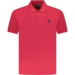 Red Cotton Men Polo Shirt