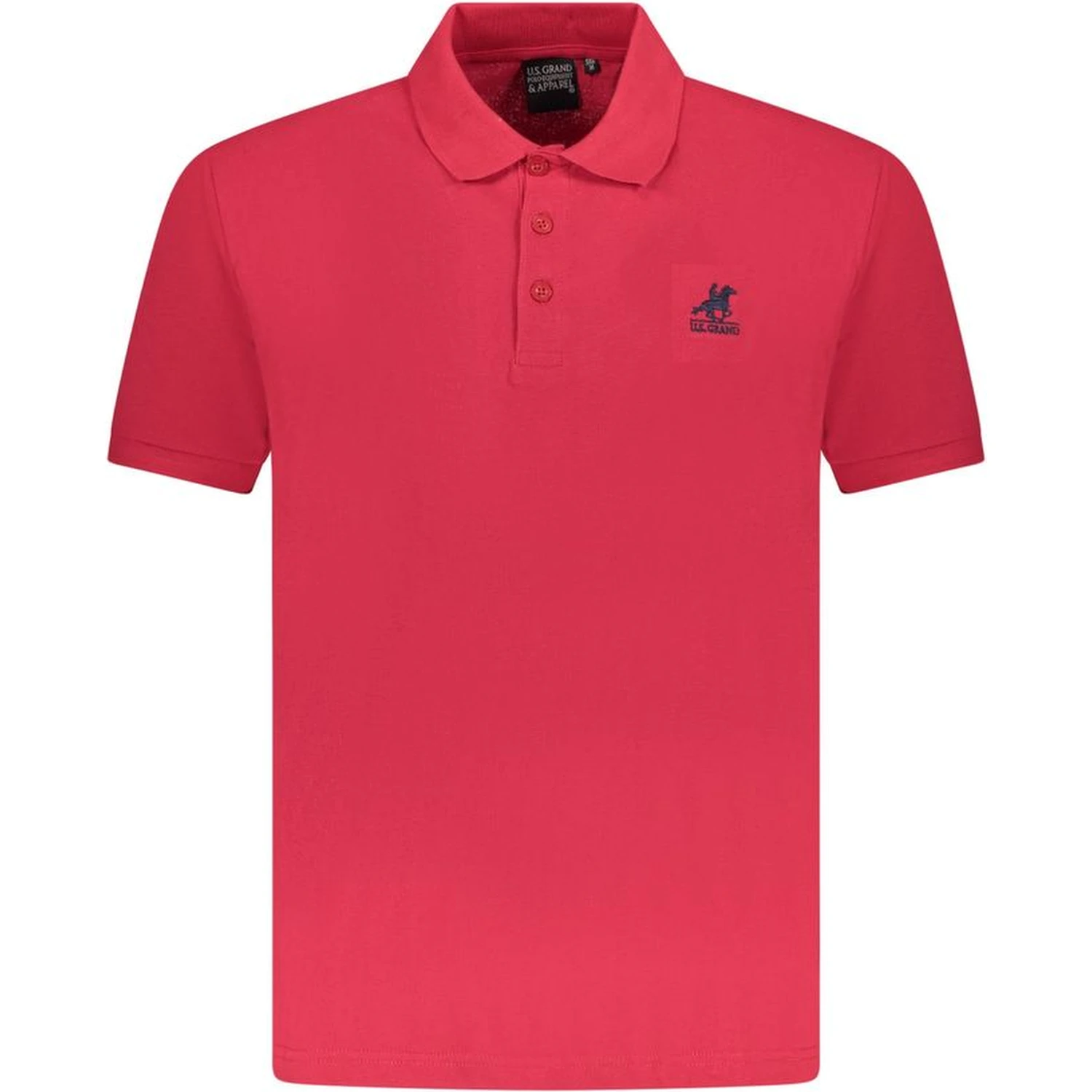 Red Cotton Men Polo Shirt