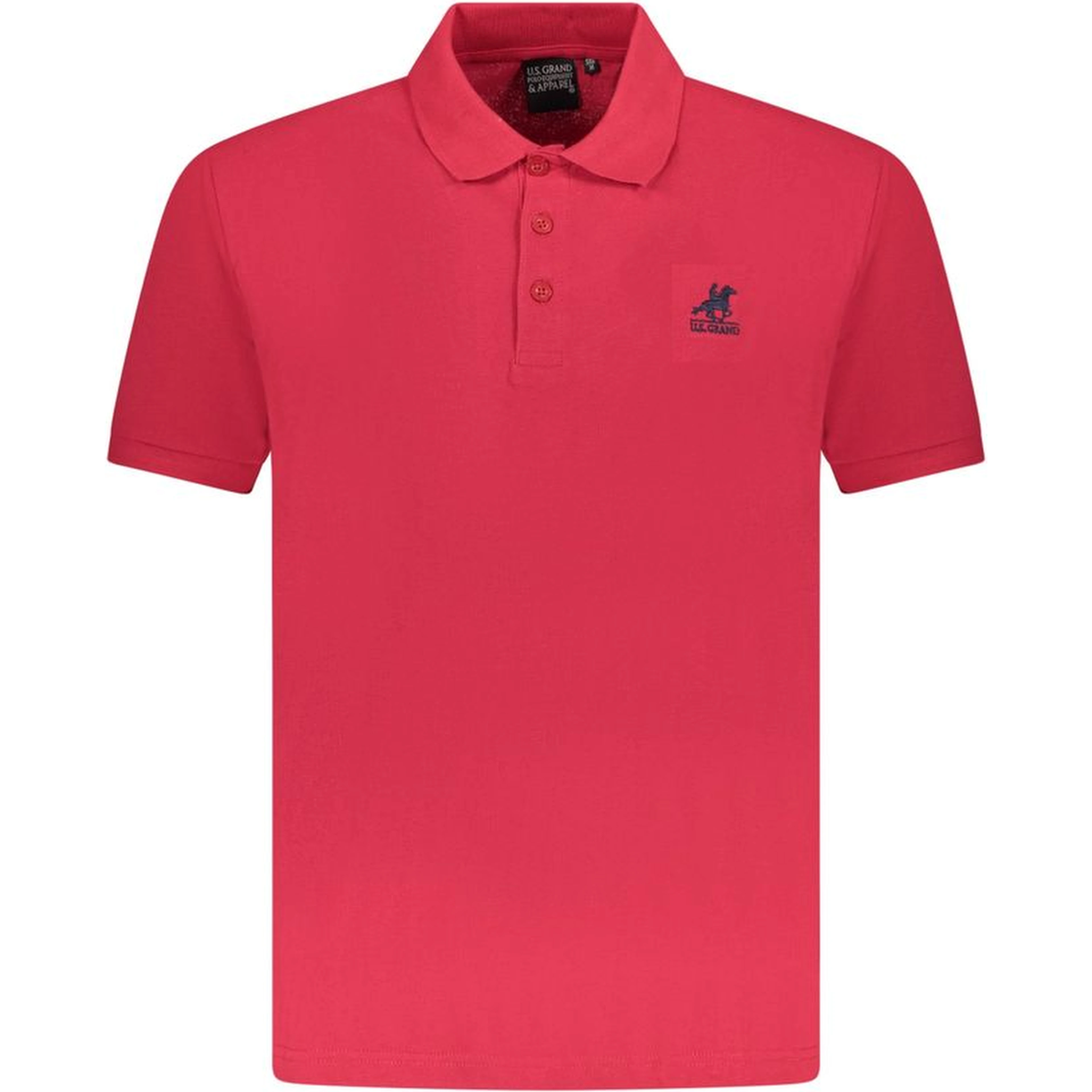 Red Cotton Men Polo Shirt