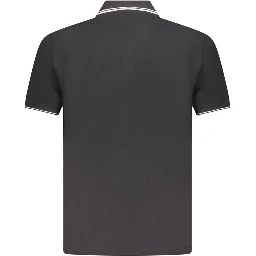 Black Cotton Men's Polo Shirt
