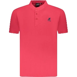 Red Cotton Men Polo Shirt