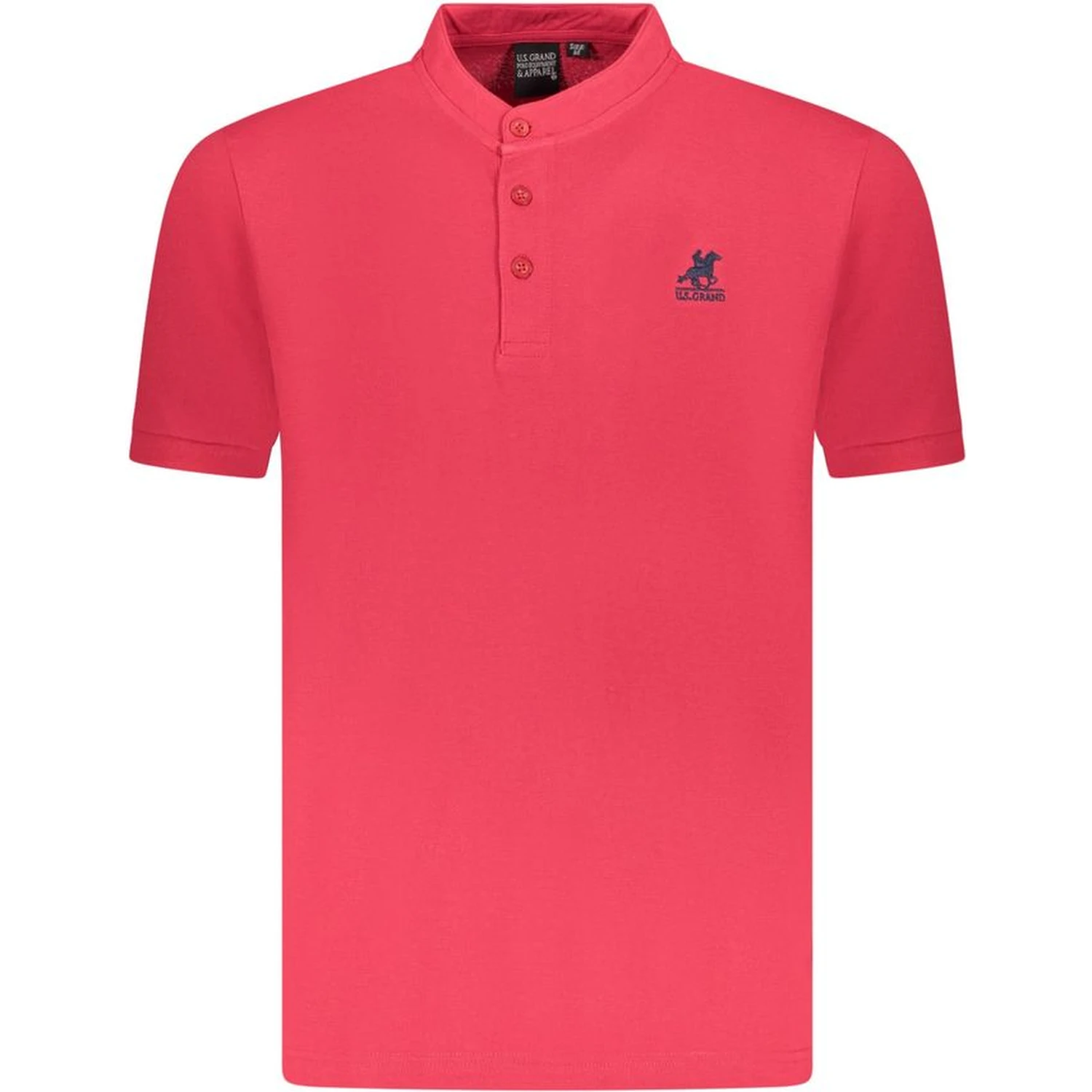 Red Cotton Men Polo Shirt