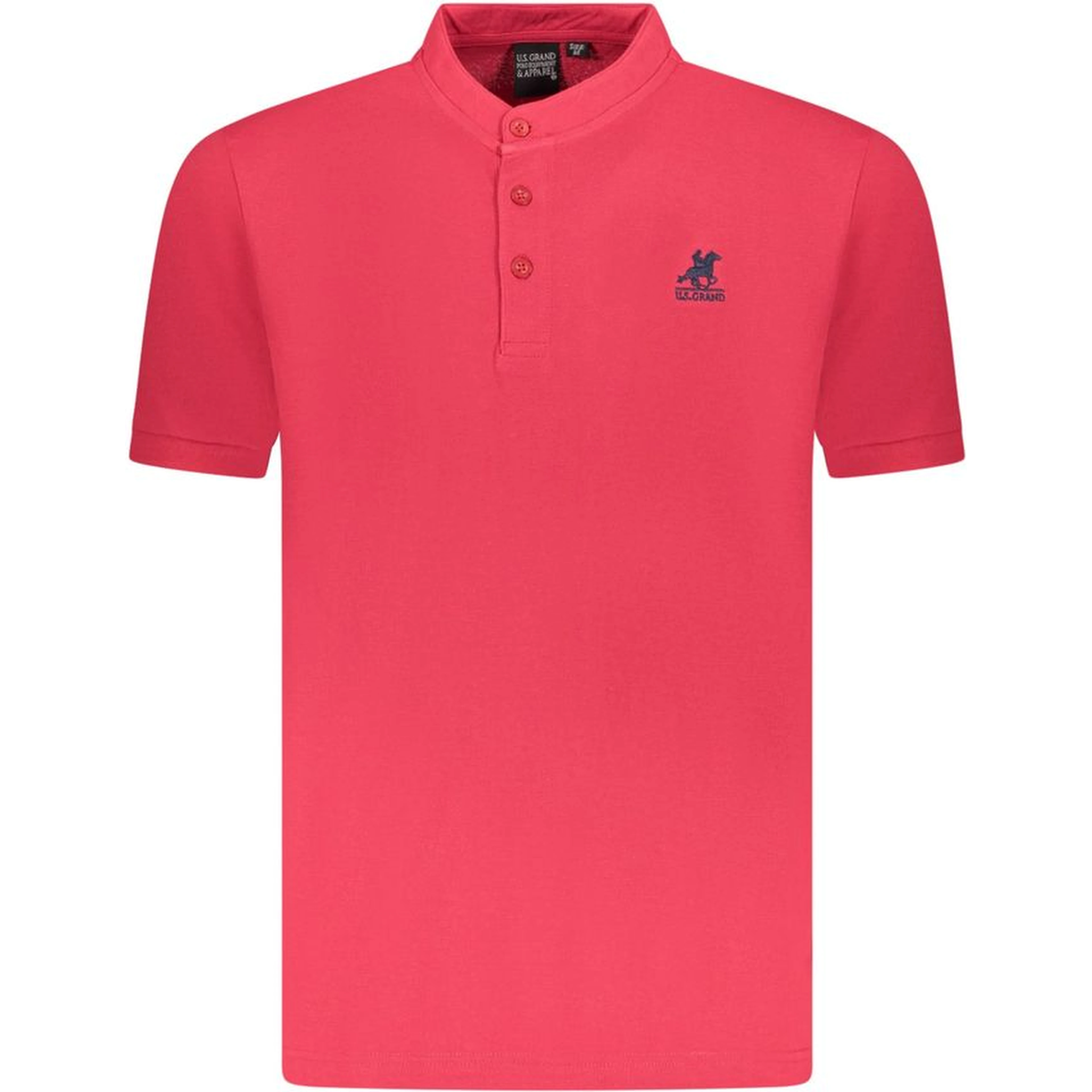 Red Cotton Men Polo Shirt