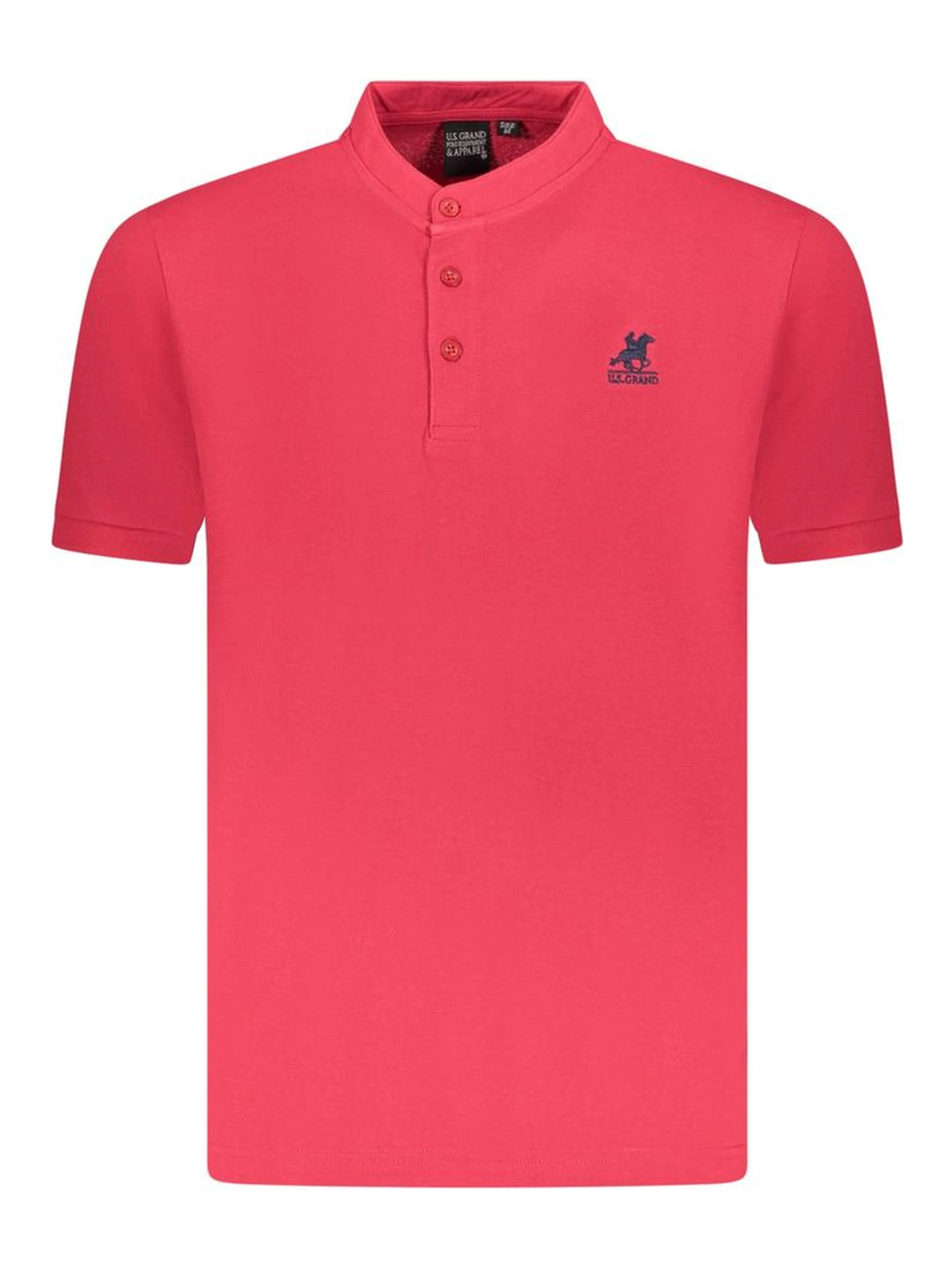 Red Cotton Men Polo Shirt