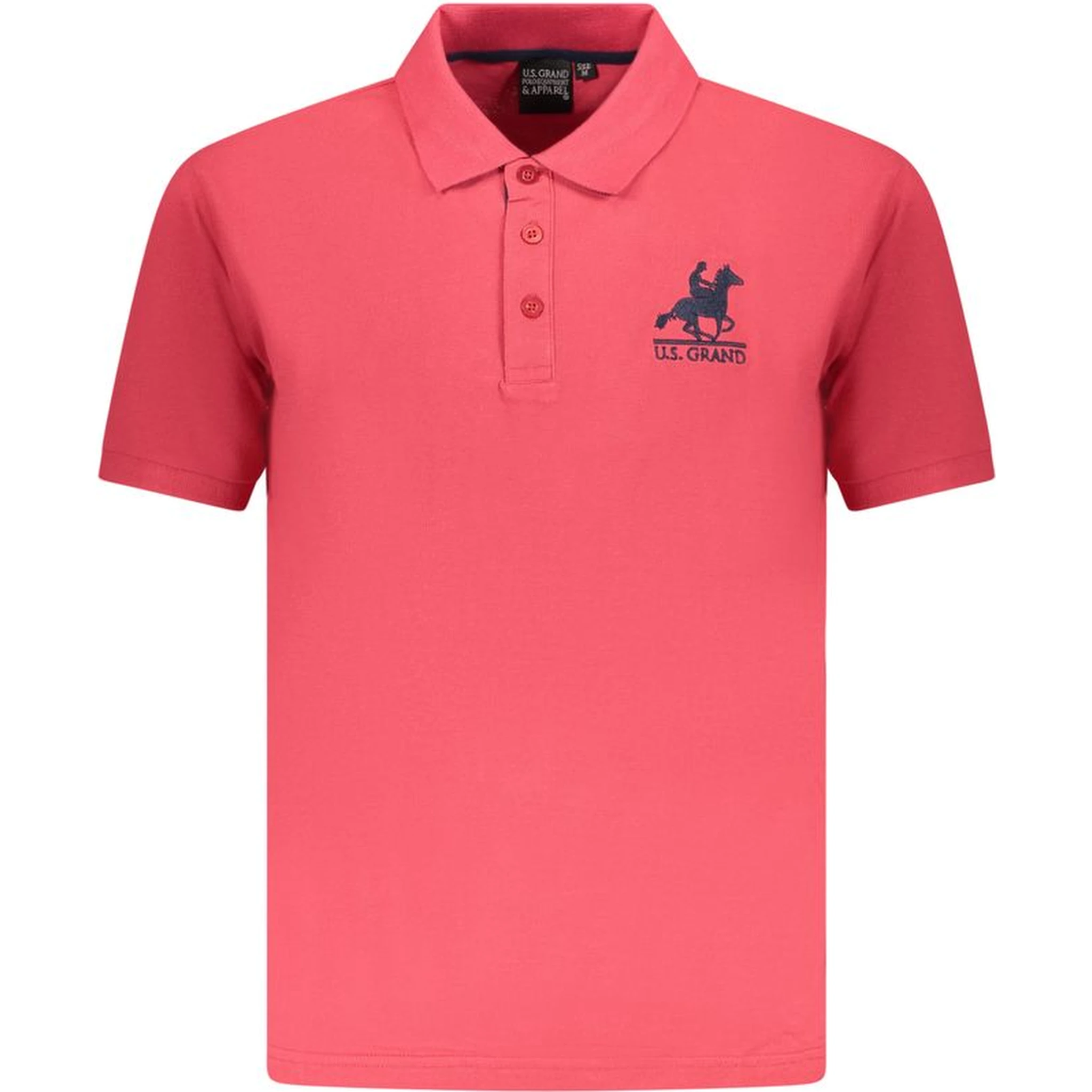 Red Cotton Men Polo Shirt