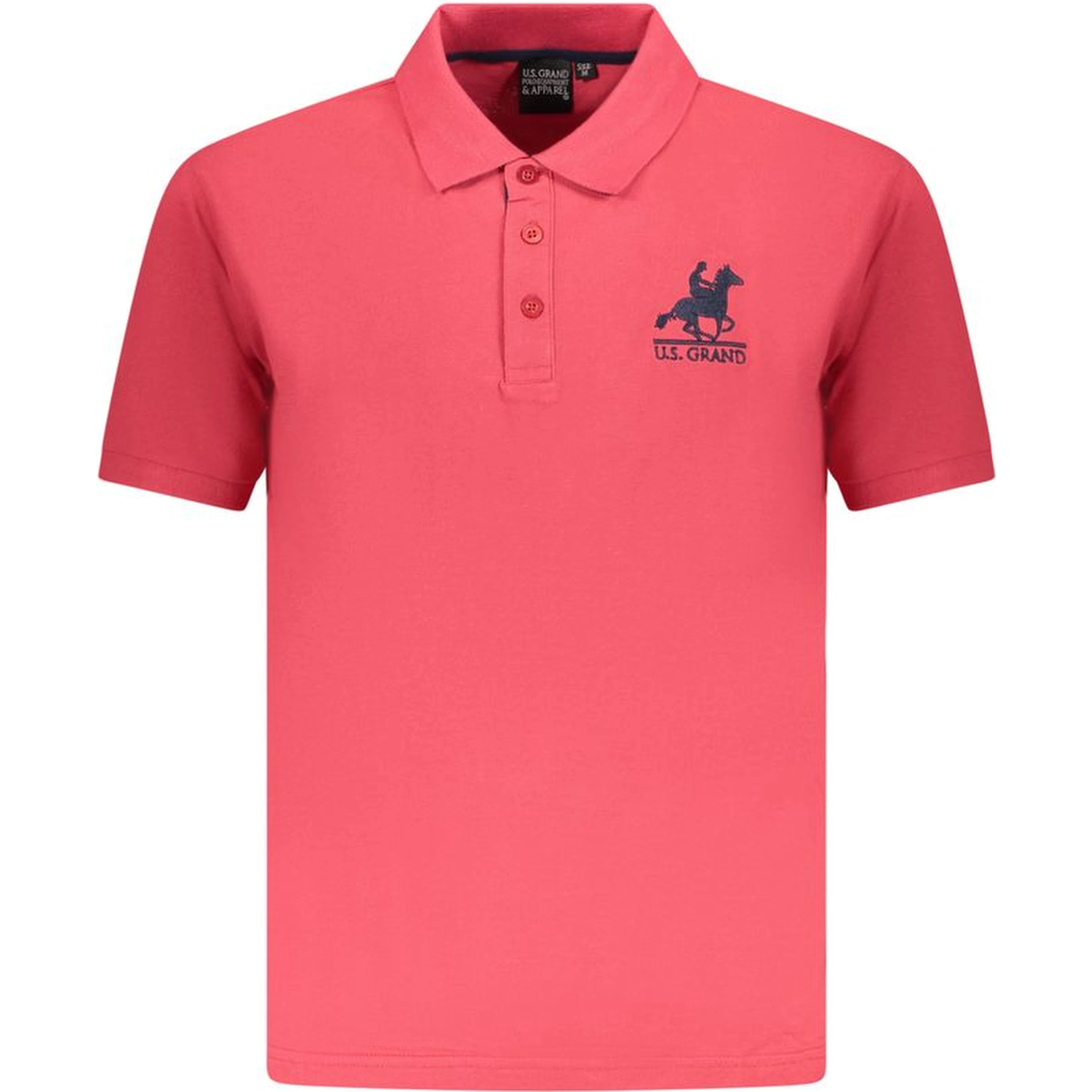 Red Cotton Men Polo Shirt